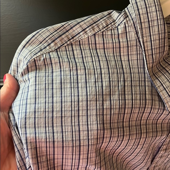 Calvin Klein Men's Plaid Button-Down Shirt - Picture 3 of 4